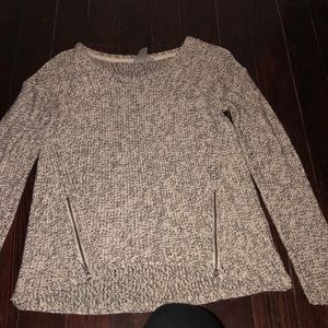 Grey and white sweater